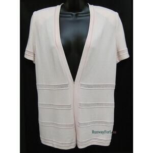 Euc Usa ST JOHN by Marie Gray Womens 6 Light Orange Long Cardigan Sweater Top